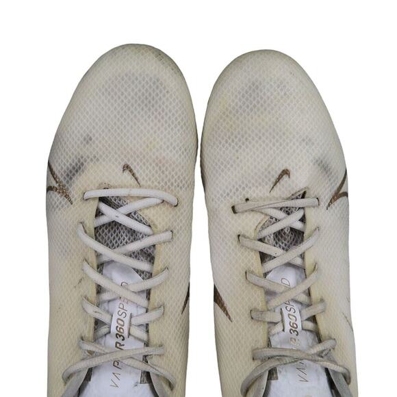 Nike Shoes Mens 13 Football Cleats Vapor Edge 360 White Gold Sport Athletic Low main image 7